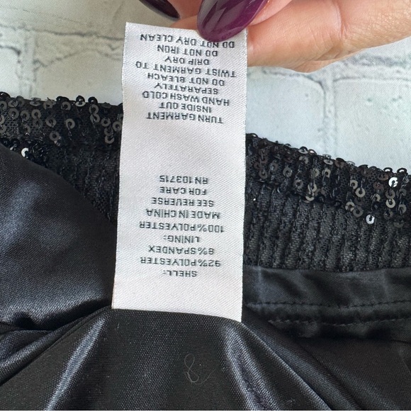 Nanette Lepore Black sequin long sleeve midi  party dress size 10 - Picture 12 of 14